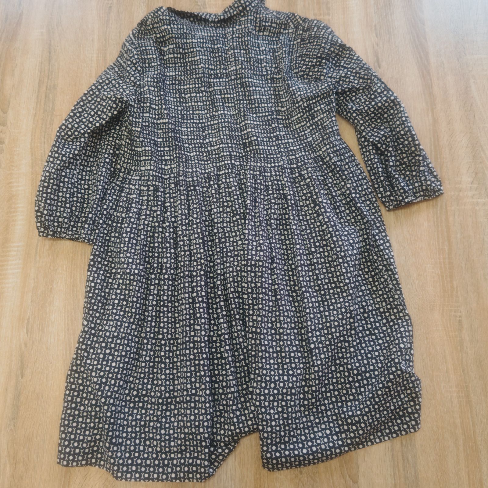 Leilian レリアン チュニック ワンピース 白黒総柄 11サイズ - メルカリ