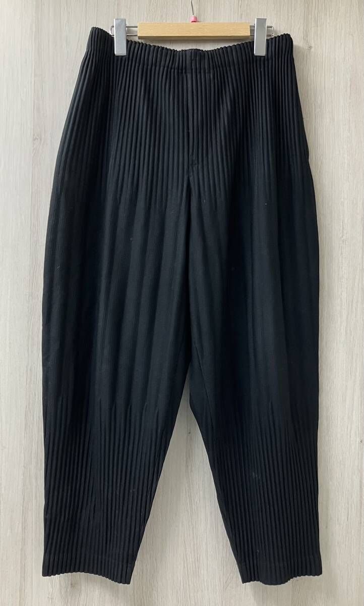 ISSEY MIYAKE HOMME PLISSE イッセイミヤケ オムプリッセ HP55JF451 プリーツ ロングパンツ サイズ2 ブラック