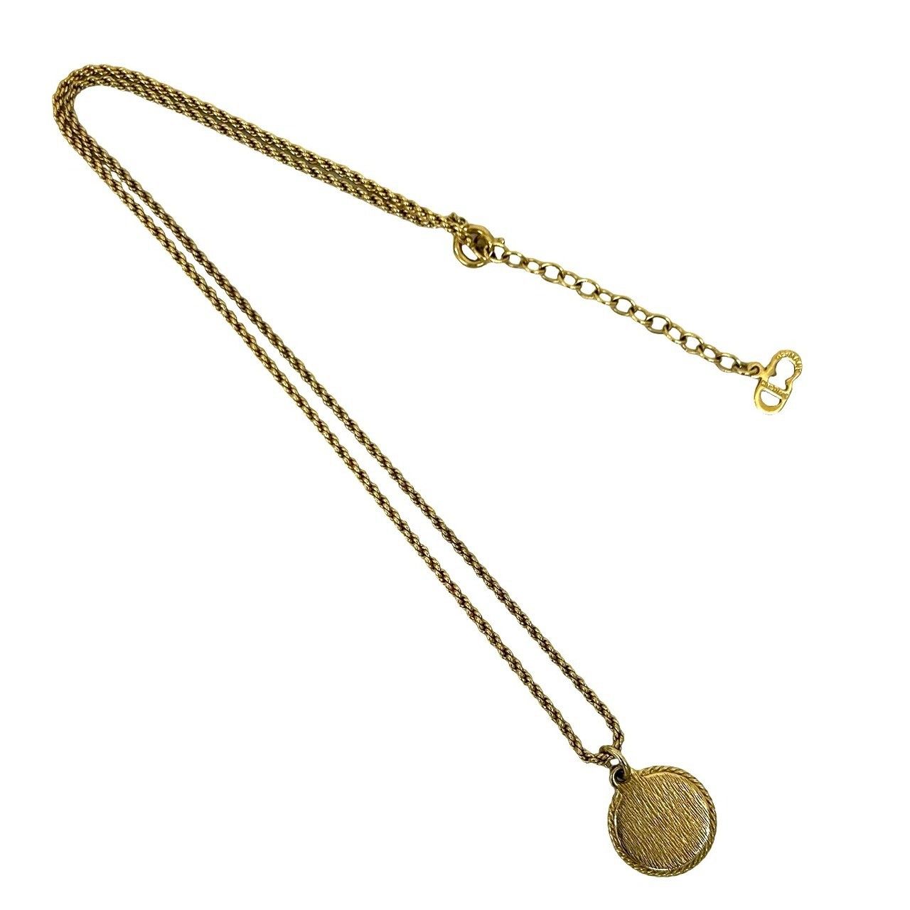 極美品Christian Dior ディオール ロープデザイン ネックレス 極 美品 Christian Dior クリスチャンディオール エンブレム ロゴ