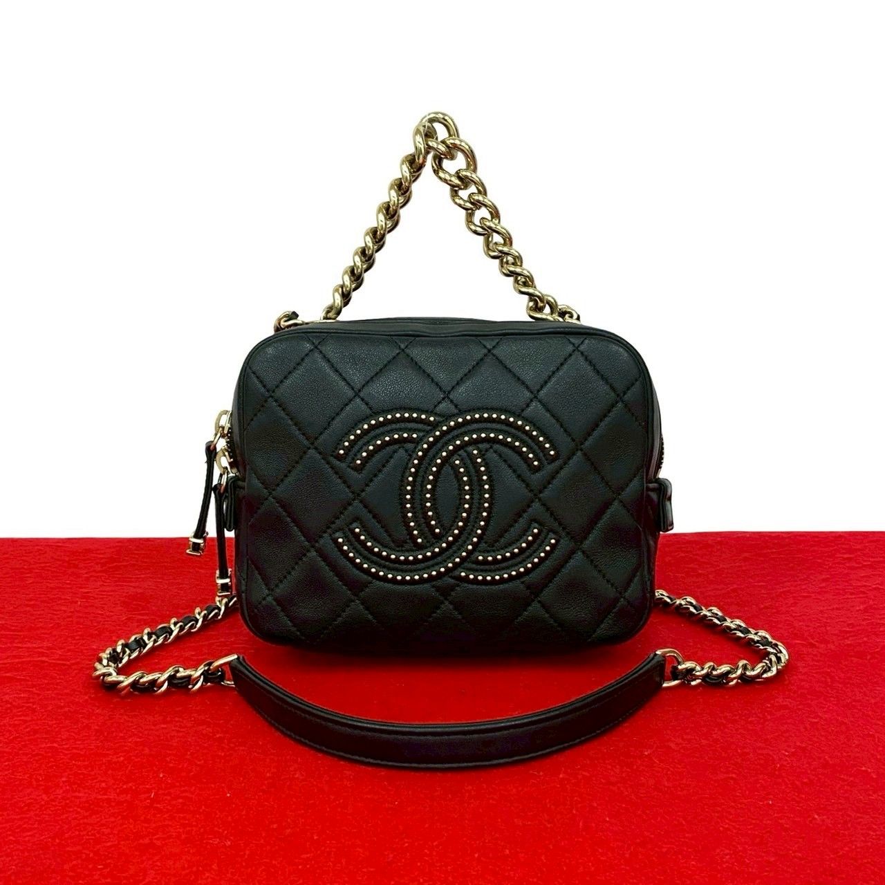 極 美品 シール有 29番台 CHANEL シャネル マトラッセ ココ スタッズ