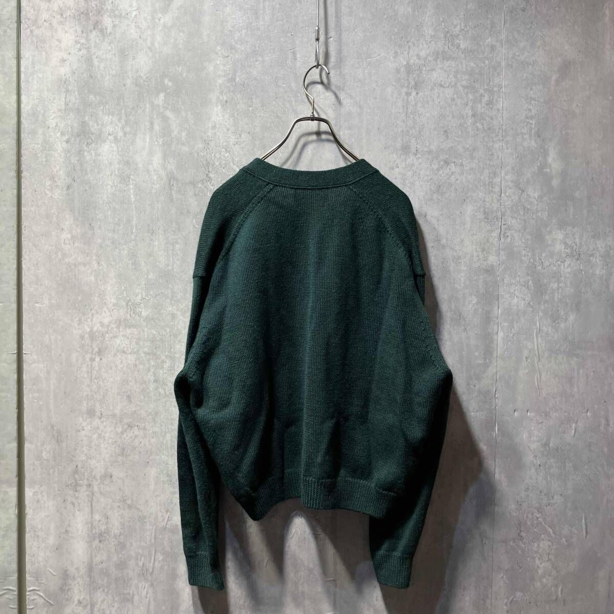 RE-PURPOSE ミドルゲージカーディガン L グリーン NO.22-080-053-3000