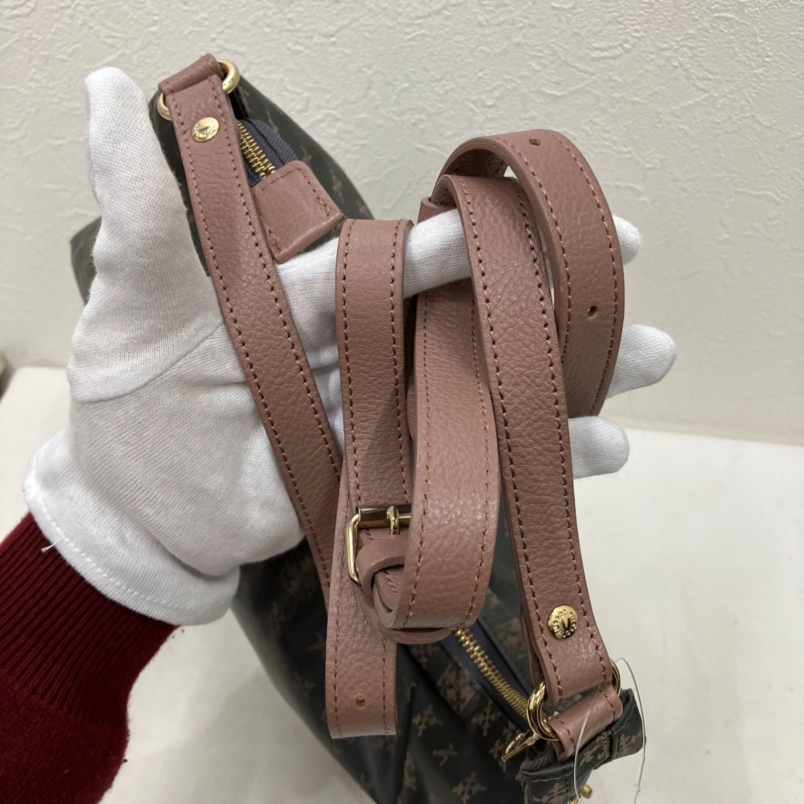 8932 russet ラシット ショルダーバッグ グレー ピンク モノグラム