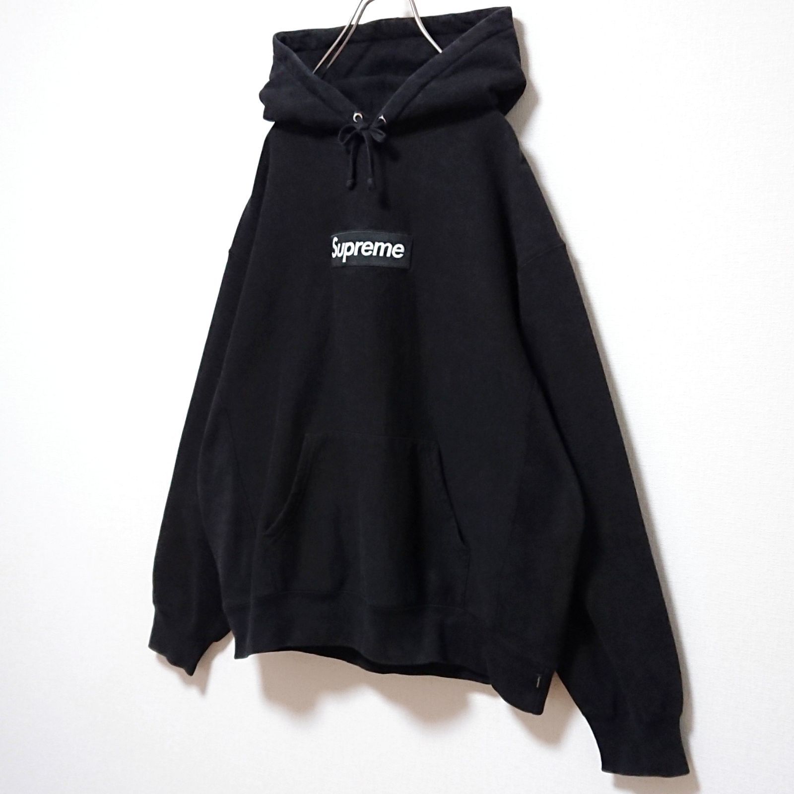 即完売 シュプリーム ボックス 刺繍 ロゴ ブラック オーバーサイズ