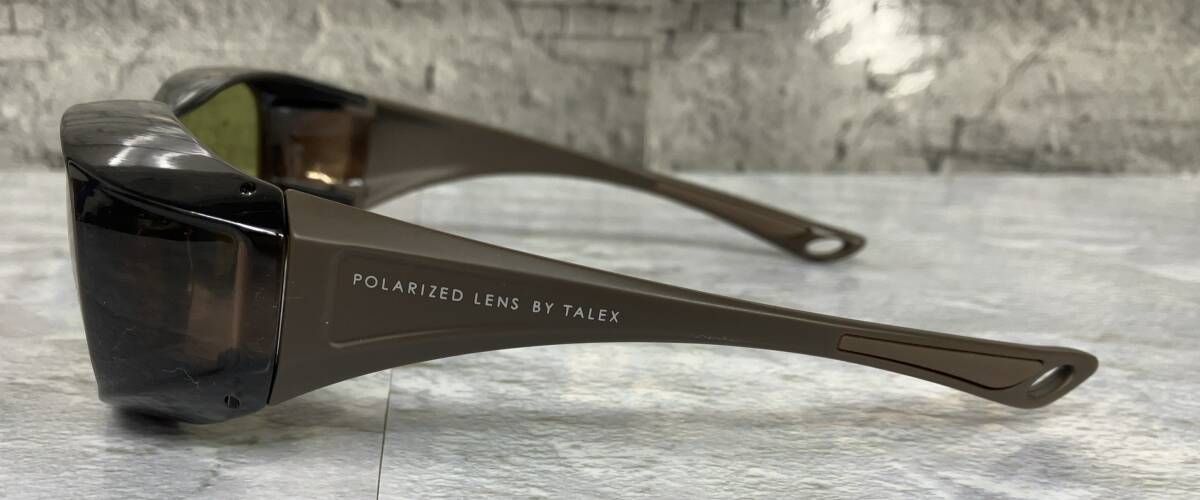 美品 TALEX タレックス 偏光レンズ EM6-D03-04 サングラス TALEX偏光レンズ 超軽量オーバーグラス EM6-D03（タレックス