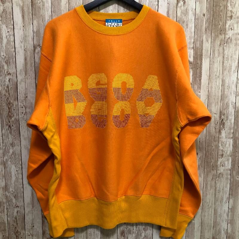 タ HELLO my name is APGQA2 裏起毛 トレーナー スウェットシャツ