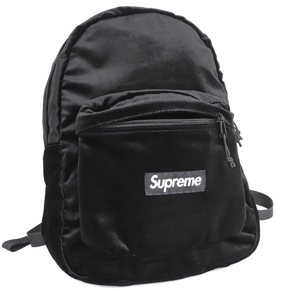 SUPREME Velvet Backpack ブラック - メルカリ