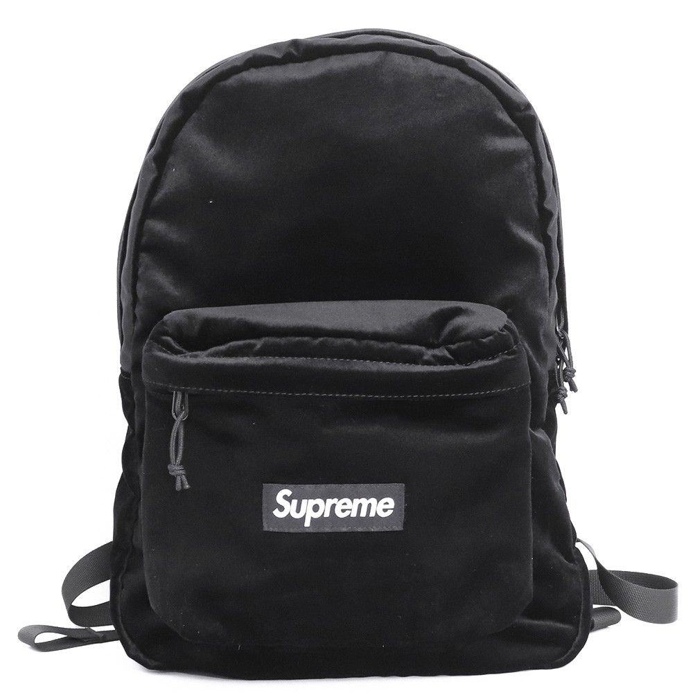 SUPREME Velvet Backpack ブラック - メルカリ