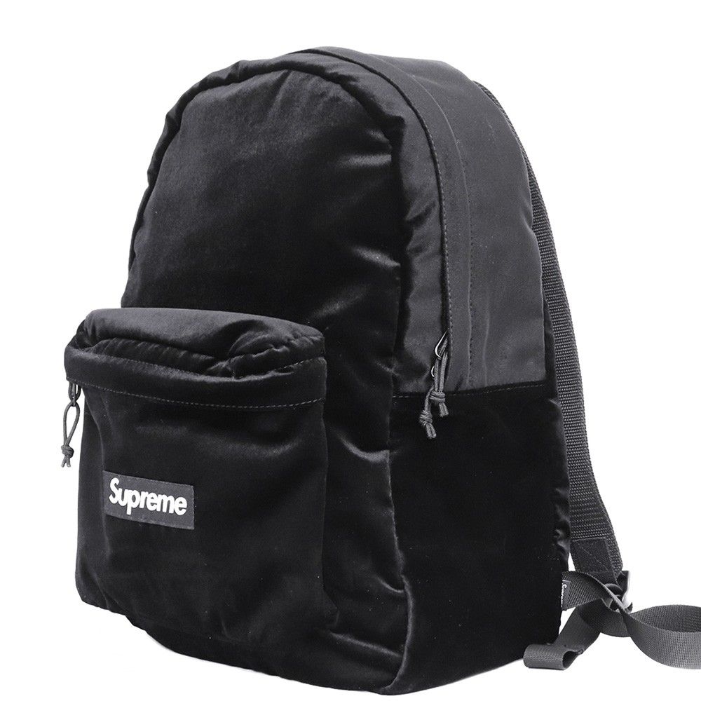SUPREME Velvet Backpack ブラック - メルカリ