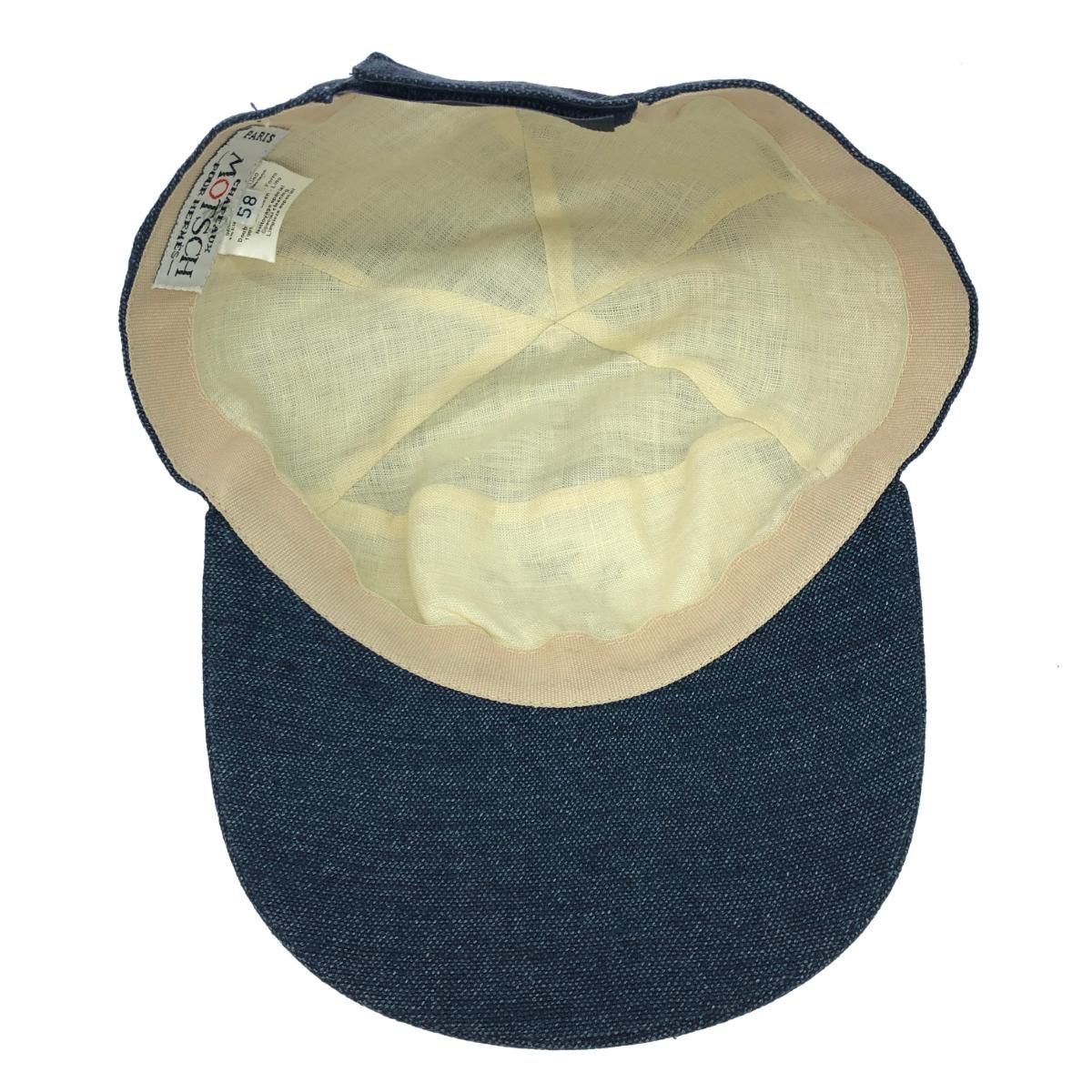 MOTSCH HERMES モッチ エルメス キャップ リネン/Sスタンプ ネイビー