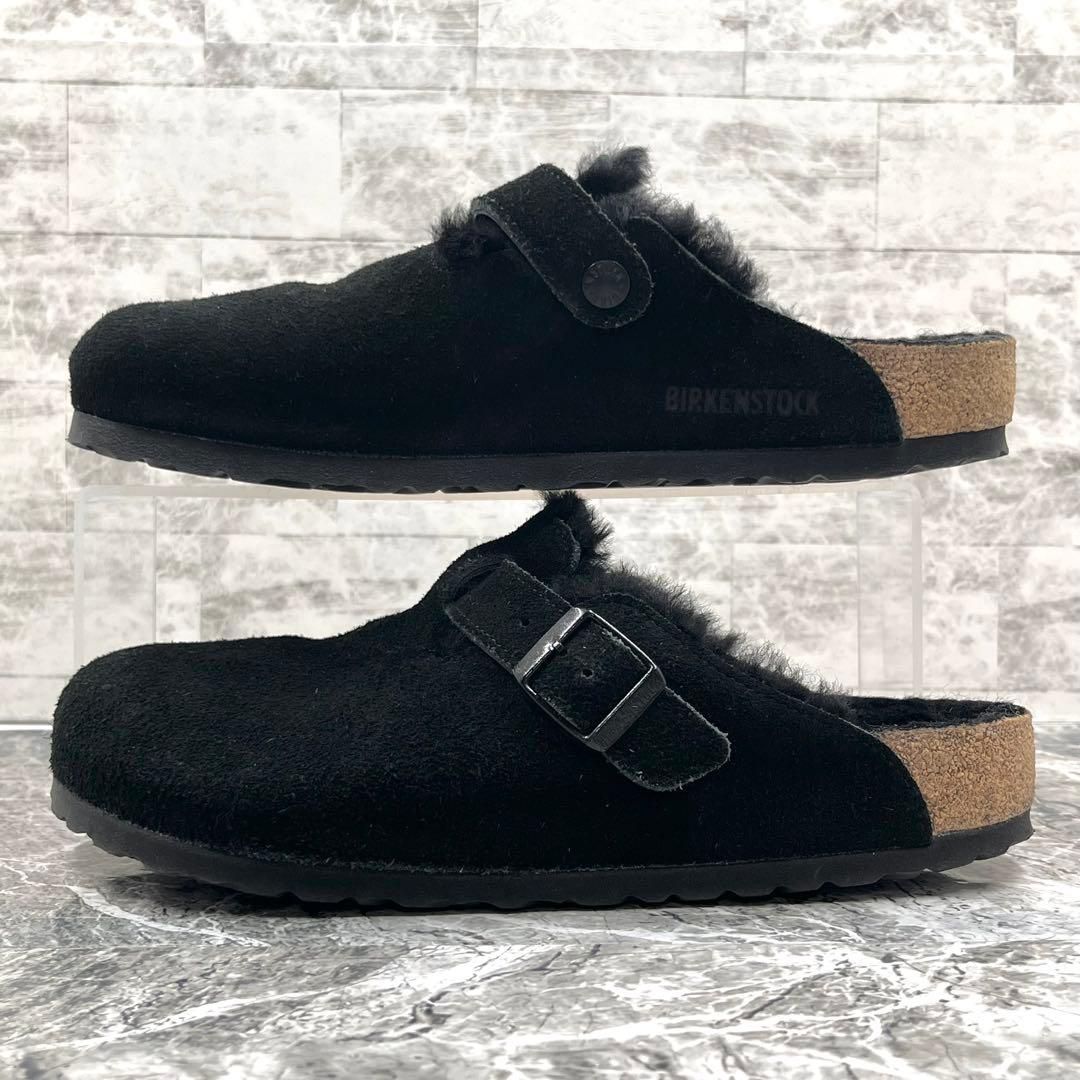 美品】 ビルケンシュトック ボストン シアリング 25cm ブラック サボ