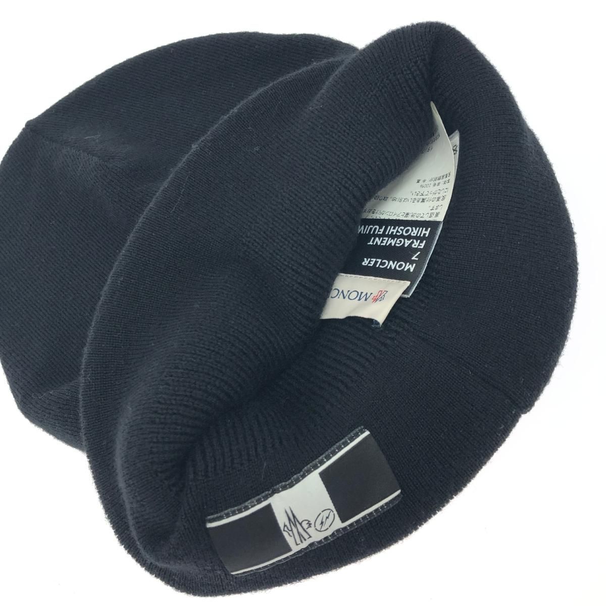 MONCLER モンクレール ジーニアスニットキャップ   D209U9921500　969C2  羊毛100％ ブラック メンズ / 241008001608 MONCLER モンクレール ジーニアスニットキャップ D209U9921500 969C2