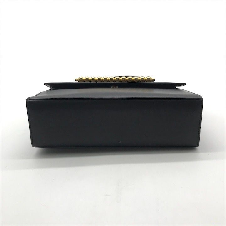 美品 BALLY バリー ハンド バッグ レザー ブラック ゴールド金具