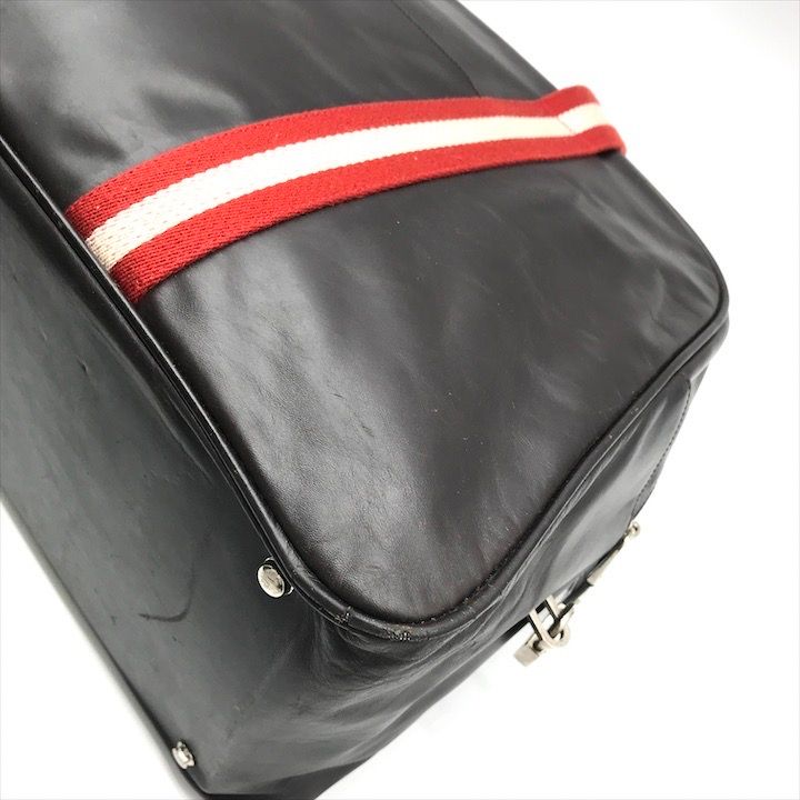 【美品】BALLY ボストンバッグ レザー トレインスポッティング レザー 黒 良品 BALLY バリー トレインスポッティング 2WAY ショルダー ボストン
