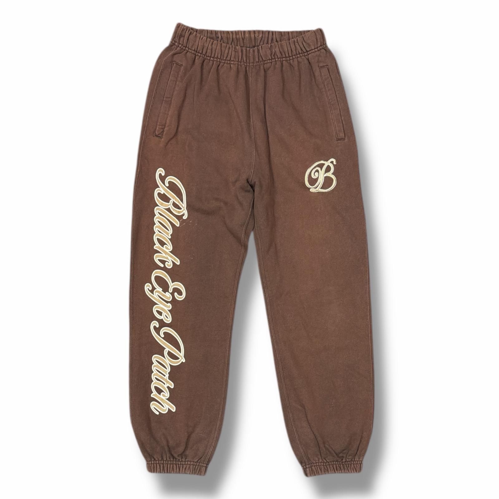 袋付き Black Eye Patch スウェット パンツ ブラウン BlackEyePatch スウェットパンツ イージーパンツ ブラックアイパッチ