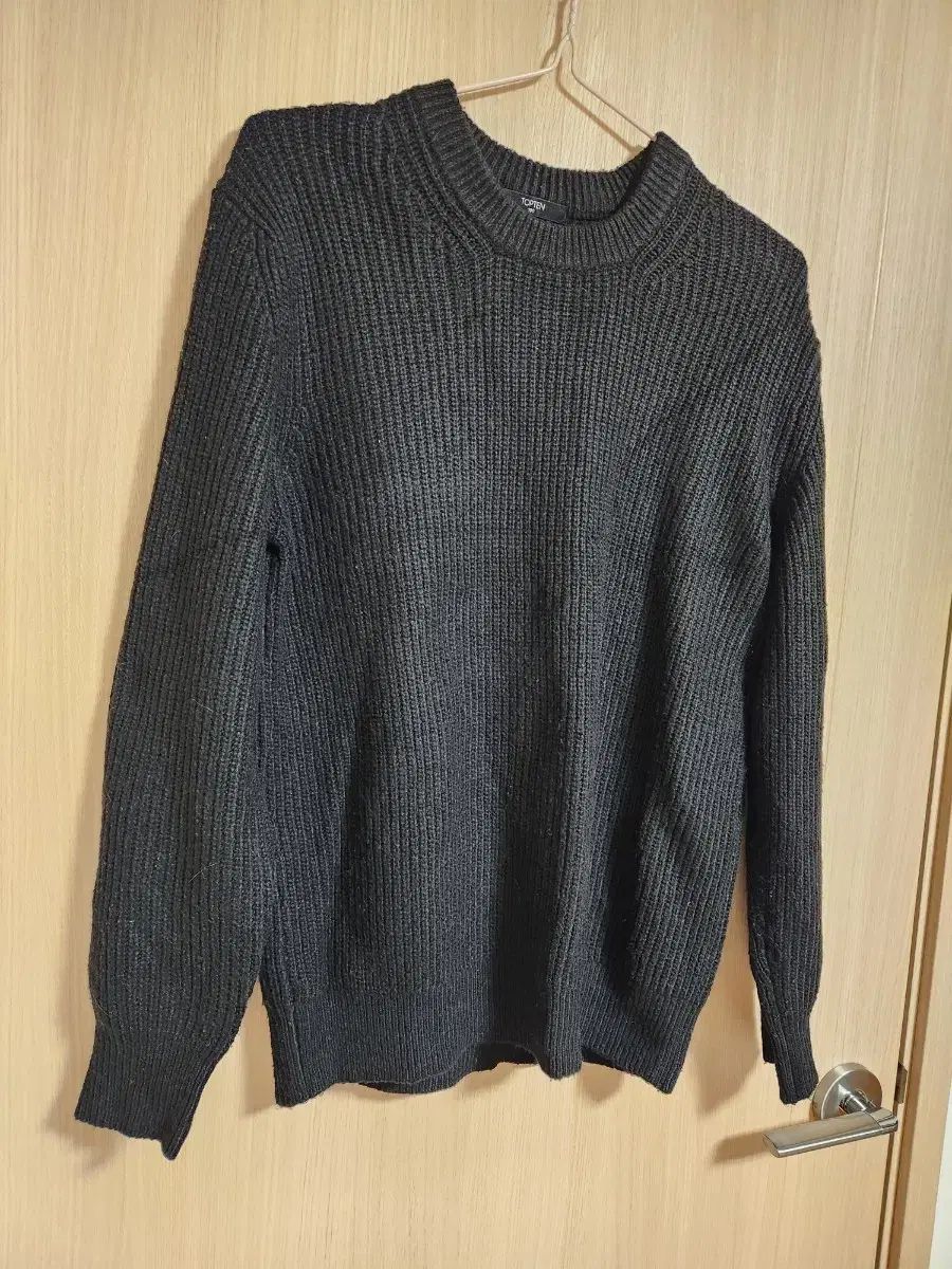 TOPTEN10 メンズ 基本 黒 ニット Tシャツ 100