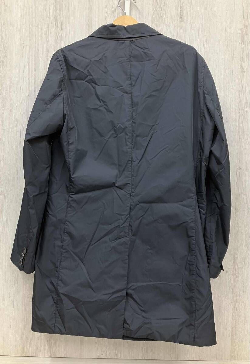 ムーレー ブラック ステンカラーコート　M(48) MOORER ムーレー ステンカラーコート サイズ48 イタリア製 ネイビー