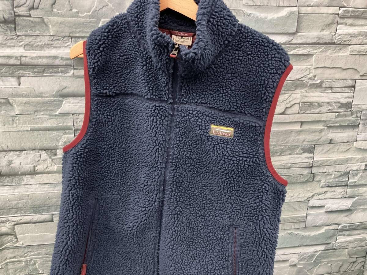 L.L Bean ボアベスト 502429 ネイビー - メルカリ