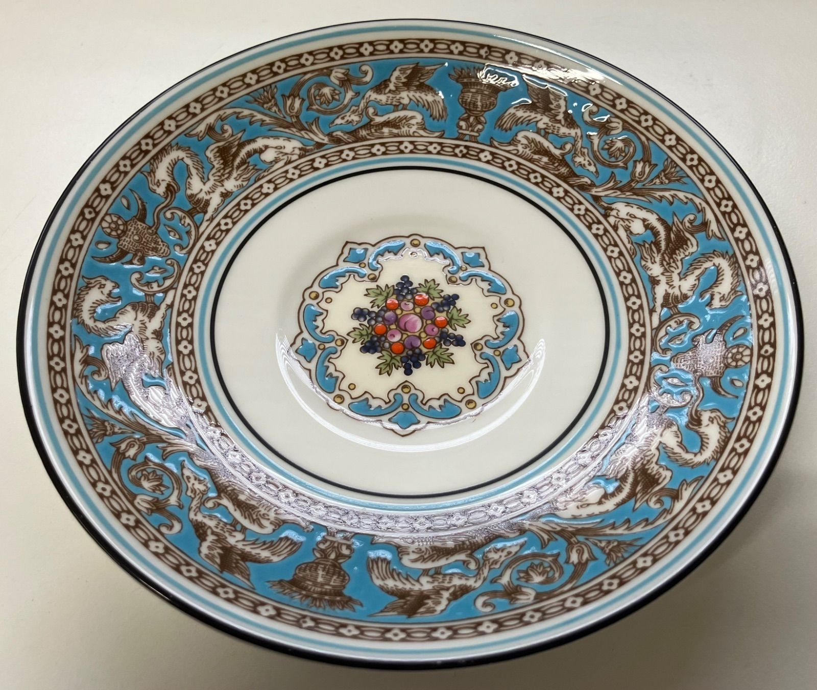 ターコイズ ティーカップ-ソーサー