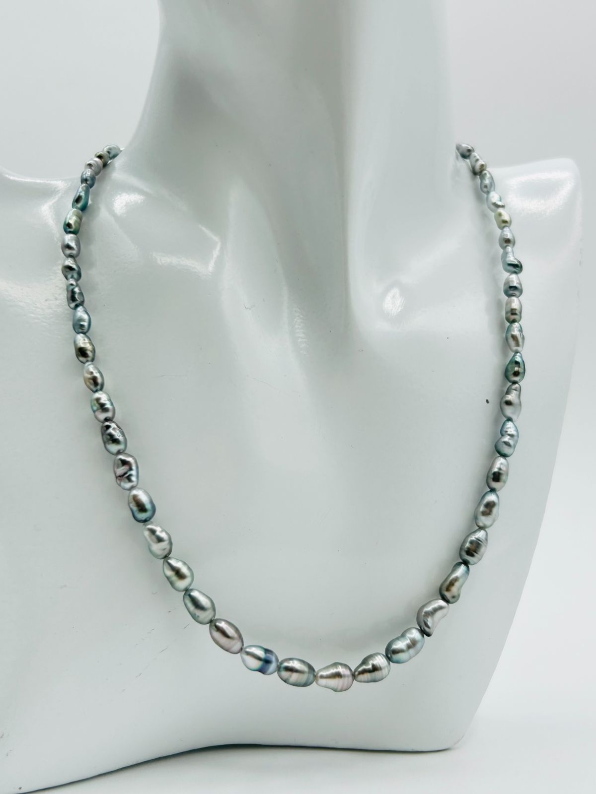 神秘の艶めき】タヒチ 黒蝶 パール 無核 オーロラ Ocean Blue