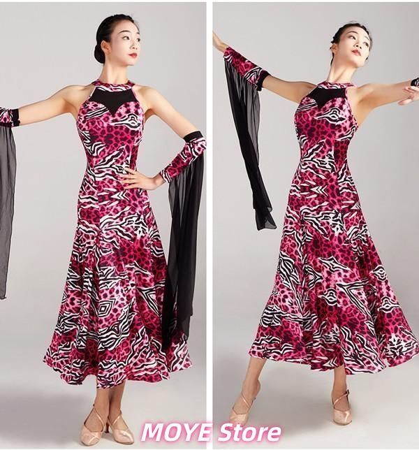 ヒ*ナ様 社交ダンス　ラテンドレス　レオパード柄 新品?社交ダンスドレス フロート 上品 社交ダンス衣装 ヒョウ柄