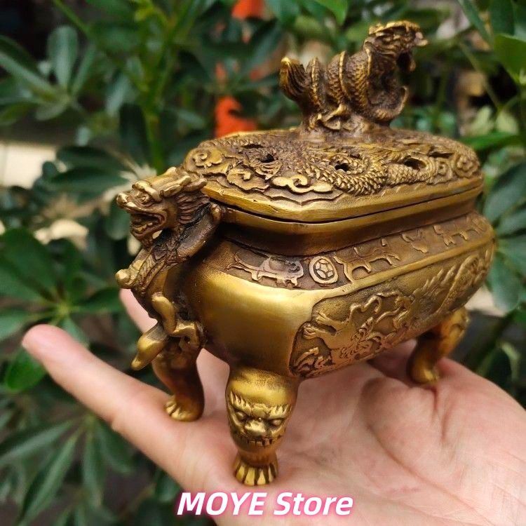 銅器 竜紋香炉 装飾品 工芸品 美術品 zw0128 - メルカリ