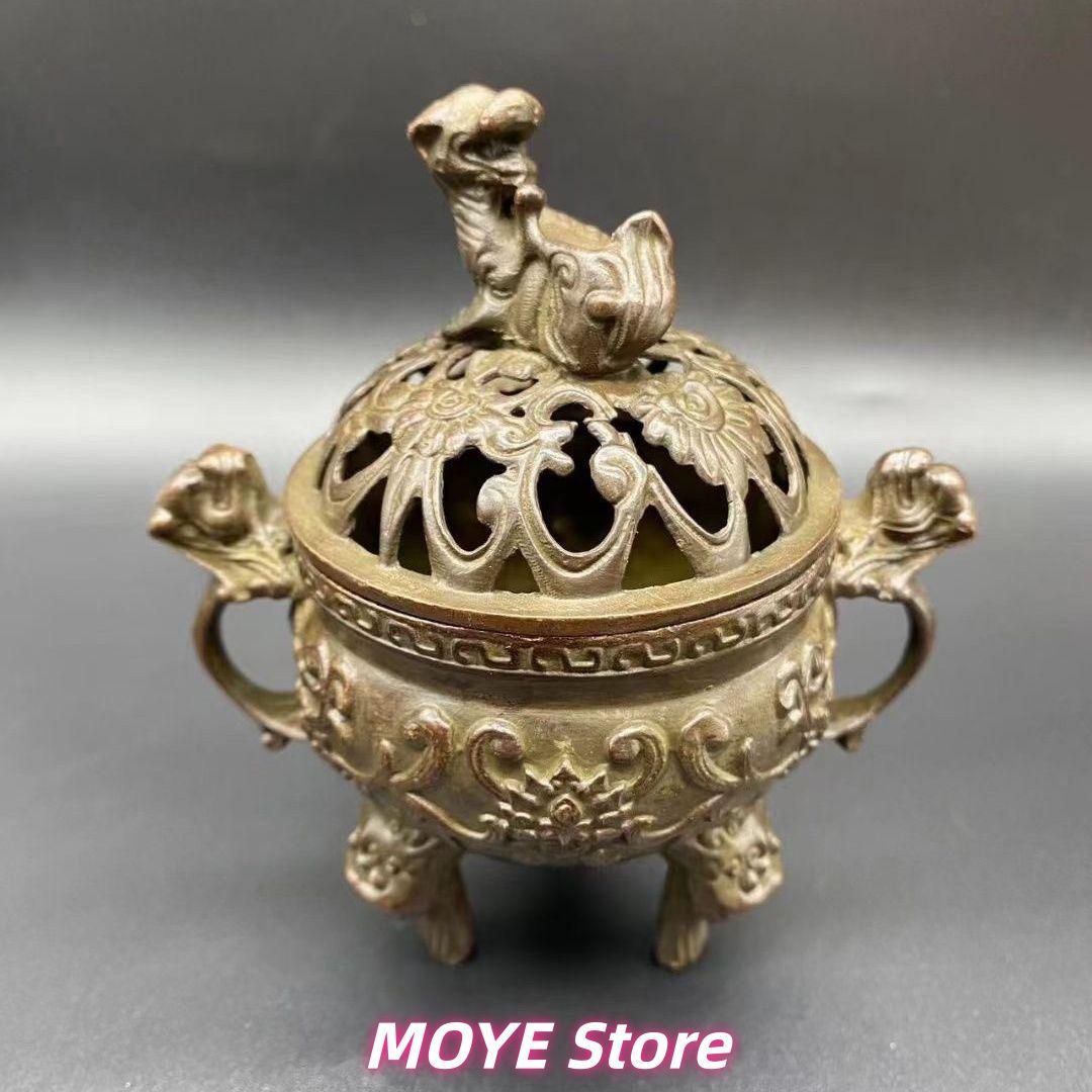 香炉 瑞獣薫香炉 香道具 茶道具 銅製品 工芸品 置物 瑞獣獅子銅香炉 香道具 工芸品 美術品 zw0128 - メルカリ
