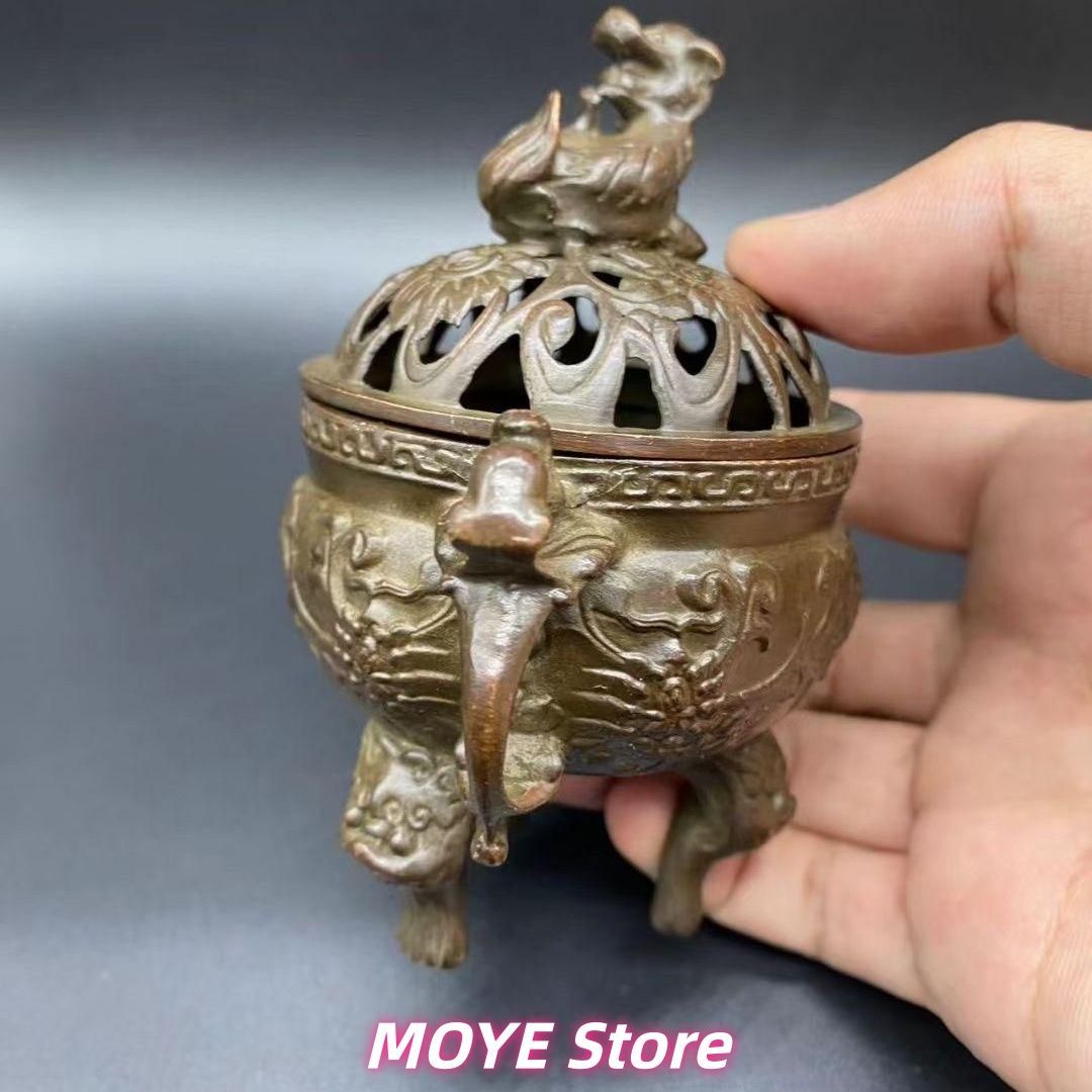 瑞獣獅子銅香炉 香道具 工芸品 美術品 zw0128 - メルカリ