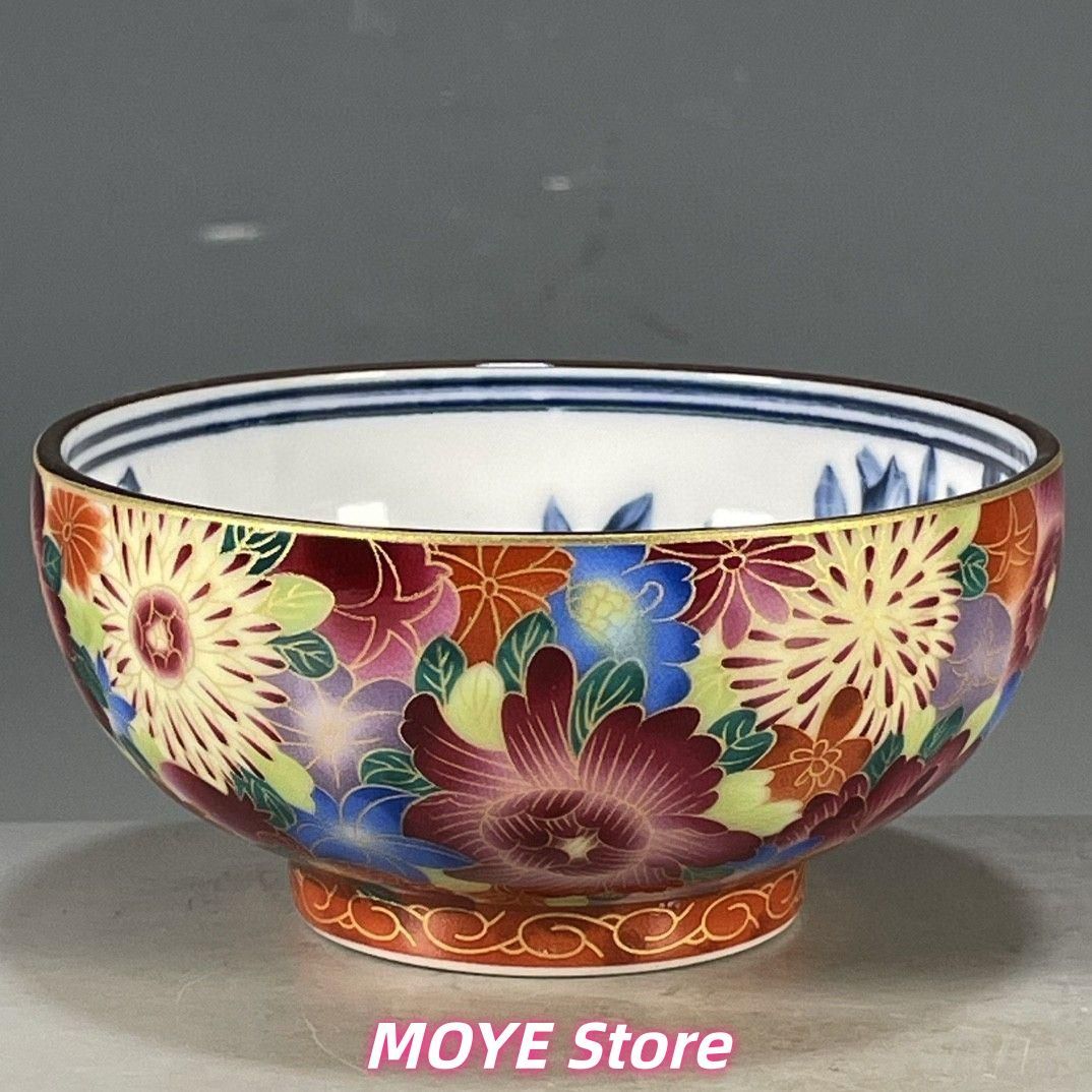 大清乾隆鯖山水花卉図紋碗 景徳鎮 陶磁器 装飾品 現代工芸品 美術品