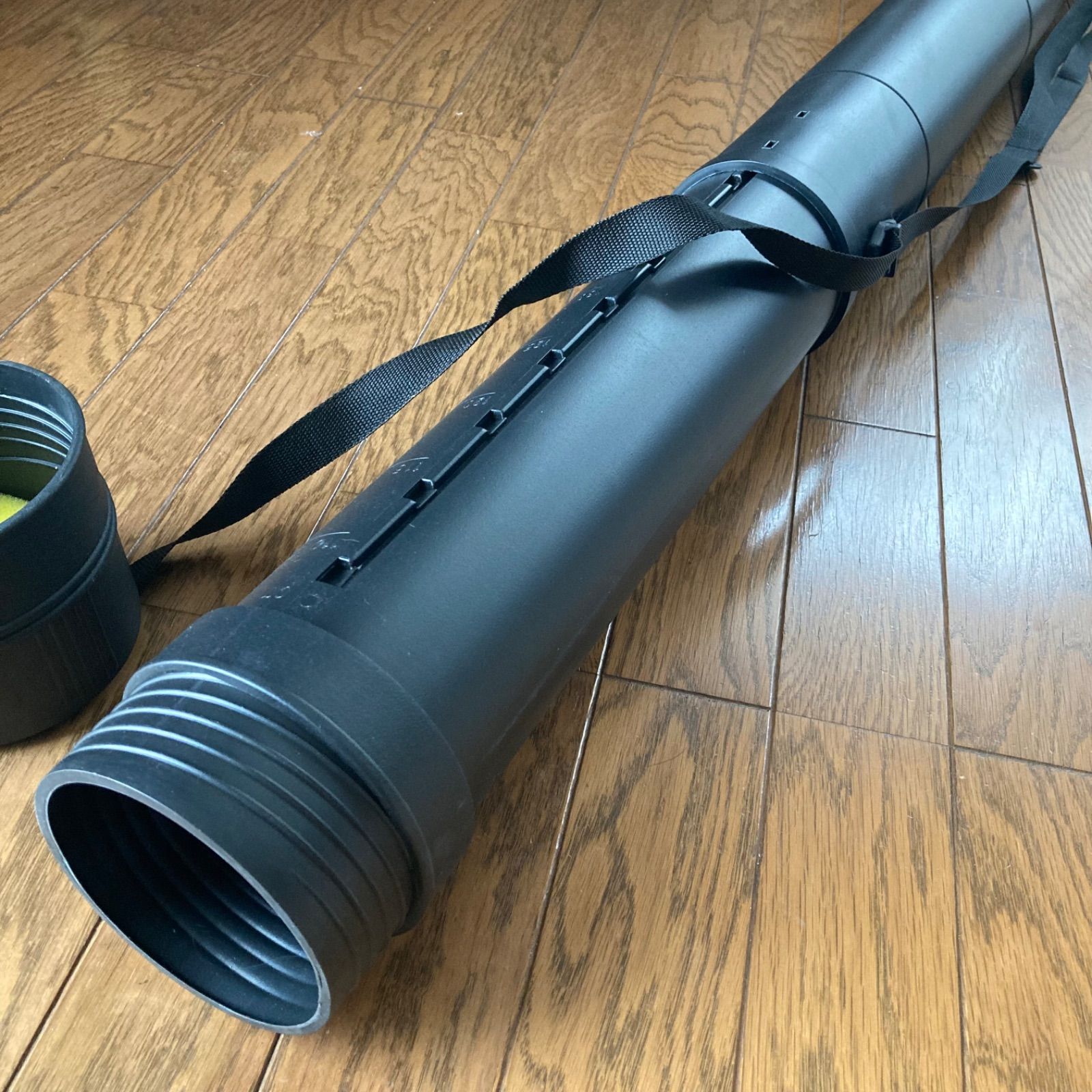 183 cmまで収納 振り出し ハードロッドケース バズーカ ショルダーベルト付き 遠征 釣行 ルアーフィッシング 釣り竿ケース タックルケース バス釣り シーバス