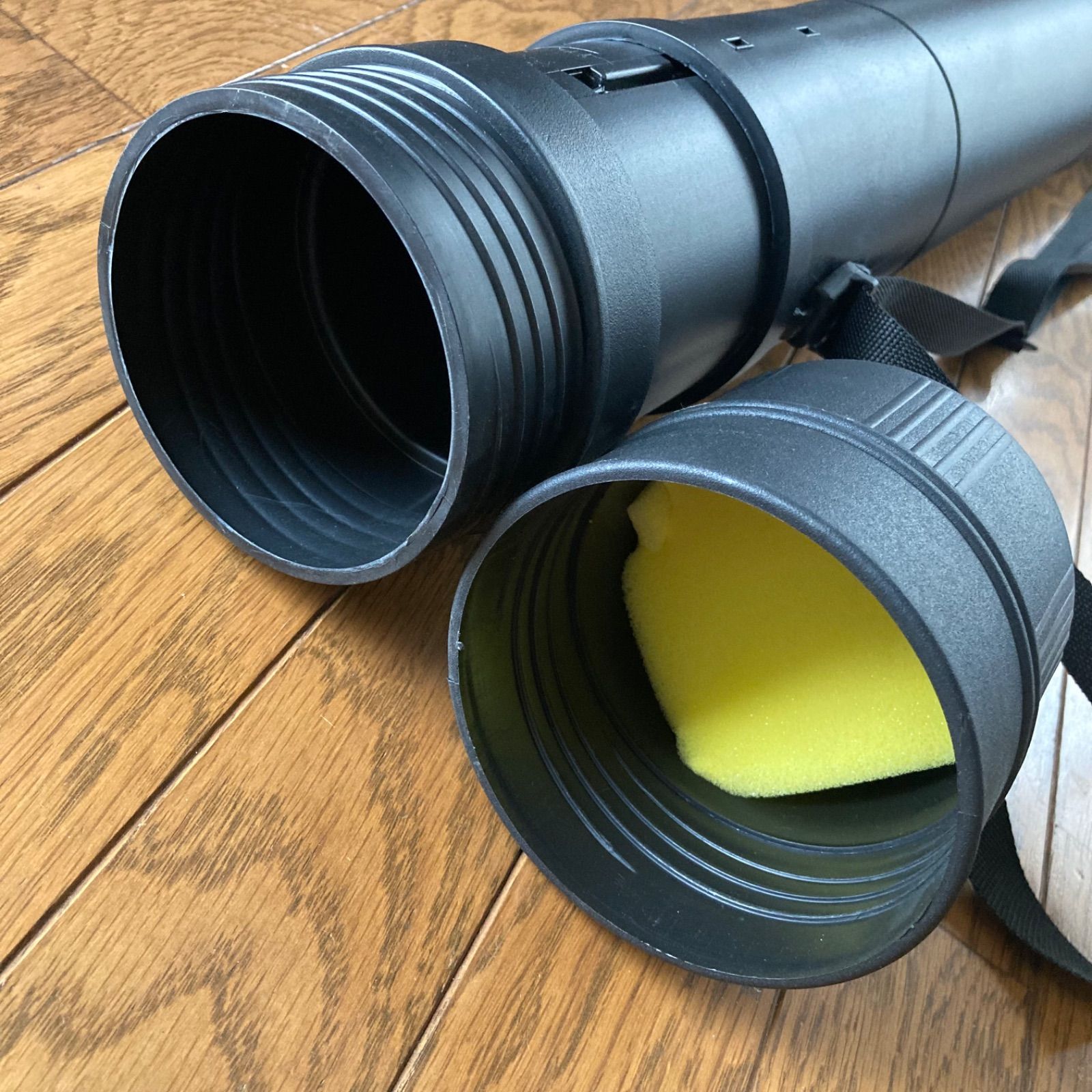  183 cmまで収納 振り出し ハードロッドケース バズーカ ショルダーベルト付き 遠征 釣行 ルアーフィッシング 釣り竿ケース タックルケース バス釣り シーバス ロッドケース フィッシングバッグ ケース