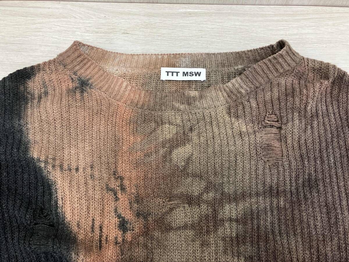 TTT MSW ニット サイズFREE ダメージ加工 TTT-2020AW-KT01 マルチ