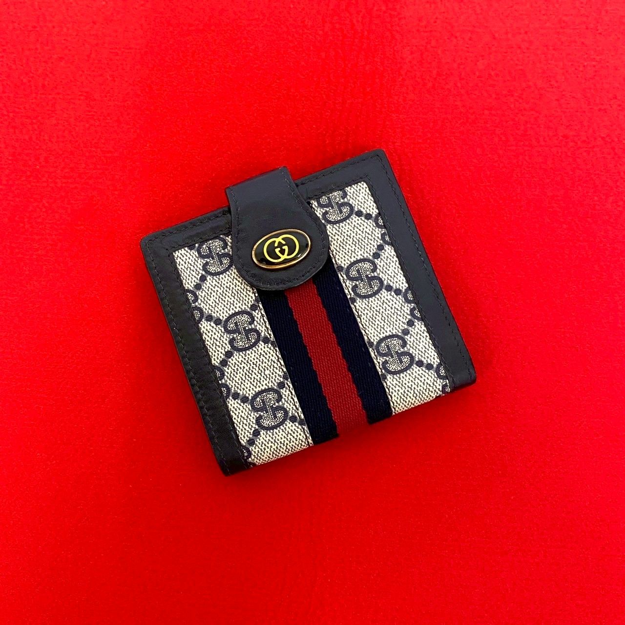 極 美品 GUCCI グッチ オールドグッチ シェリーライン GG ロゴ 金具 総