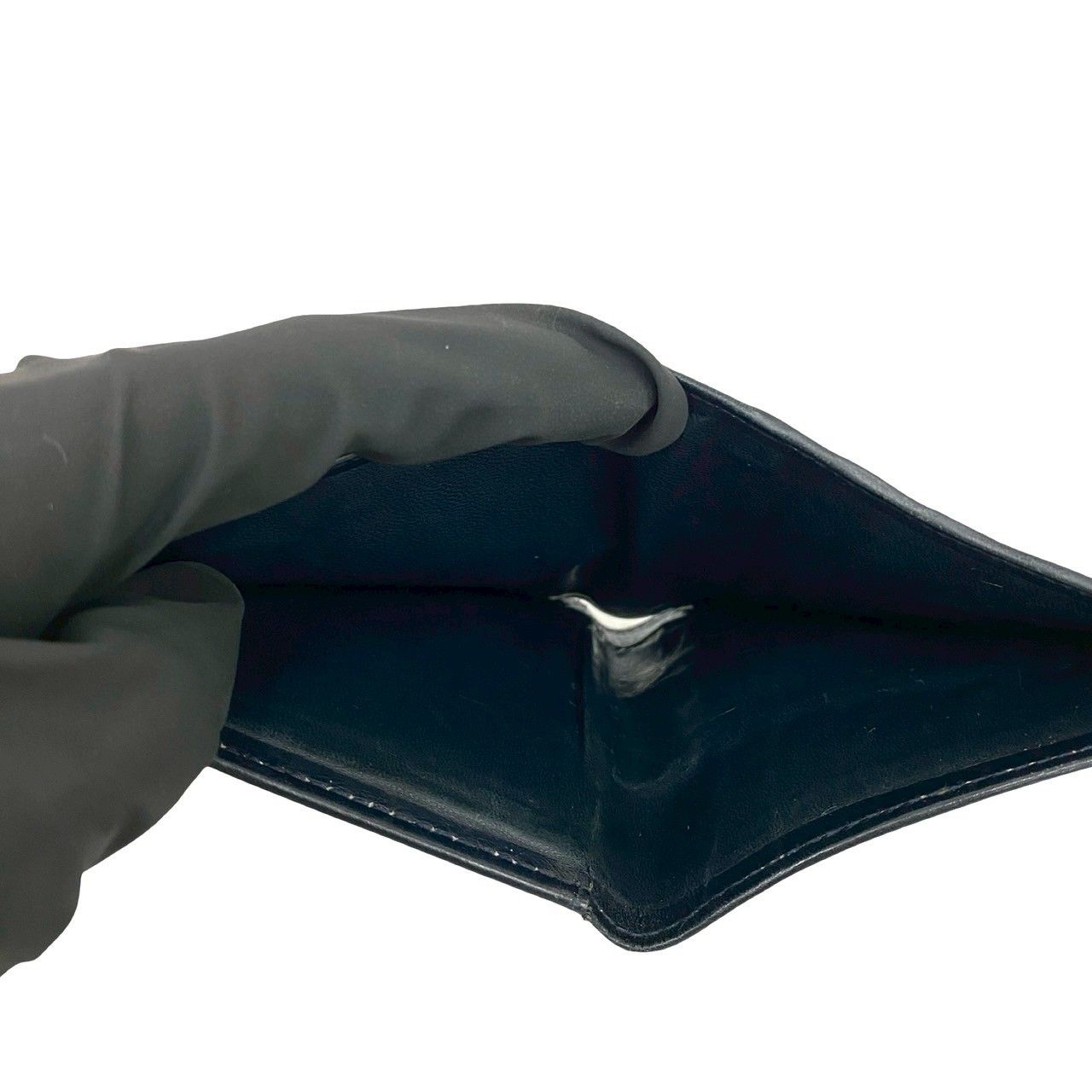 【美品】GUCCI グッチ シェリーライン 長財布 レザー オールドグッチ　紺 GUCCI(グッチ) オールドグッチ シェリーライン がま口長財布 PVC