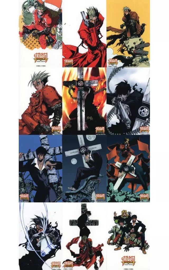 キャラカード 全12種セット トライガン マキシマム×Chugai Grace Cafe トレーディング両面PETカード 原画Ver.