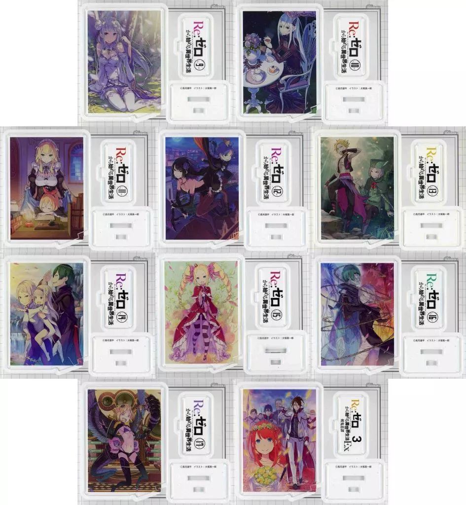 アクリルスタンド アクリルパネル 全10種セット Re ゼロから始める異世界生活 ジャケコレ vol.2 メロンブックス