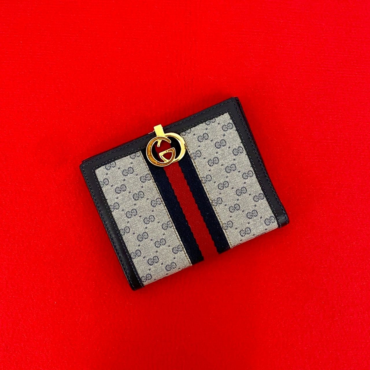 極 美品 GUCCI グッチ オールドグッチ シェリーライン GG ロゴ 金具 総