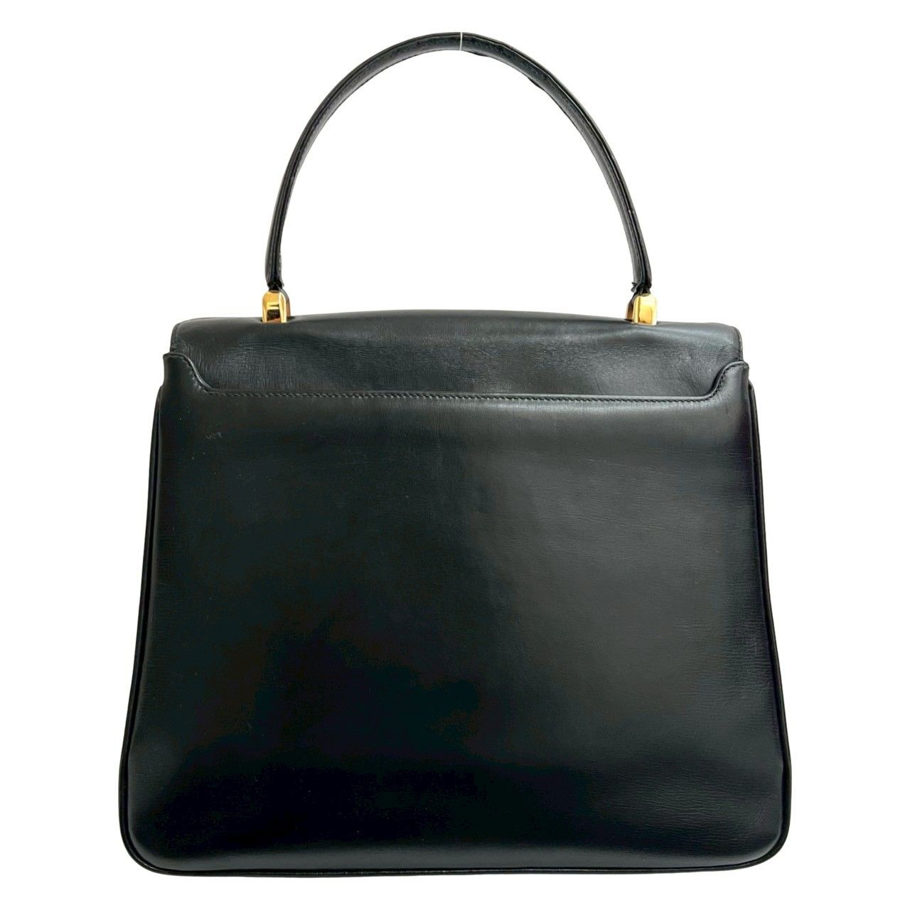 超美品 GUCCI オールド グッチ ブラックレザー ハンドバッグ ゴールド金具 グッチGUCCI ハンドバッグオールドグッチブラック黒ゴールド