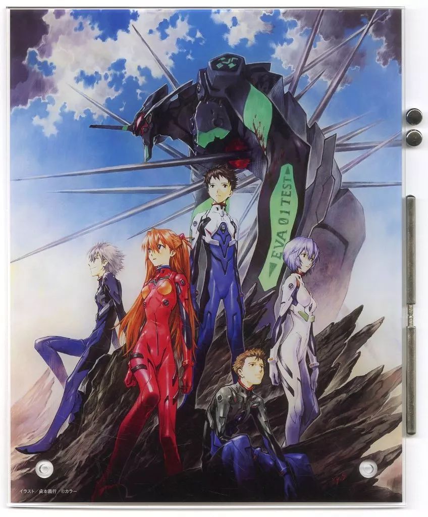 アクリルスタンド アクリルパネル 14巻表紙イラスト くじ引き堂 貞本義行 新世紀エヴァンゲリオン オンラインくじ S-1賞