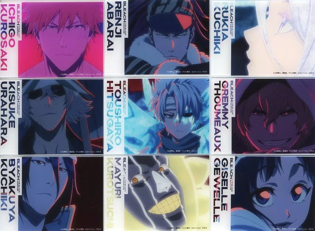 キャラカード 全9種セット BLEACH -ブリーチ- 千年血戦篇 TSUTAYA POP UP SHOP アクリルカード