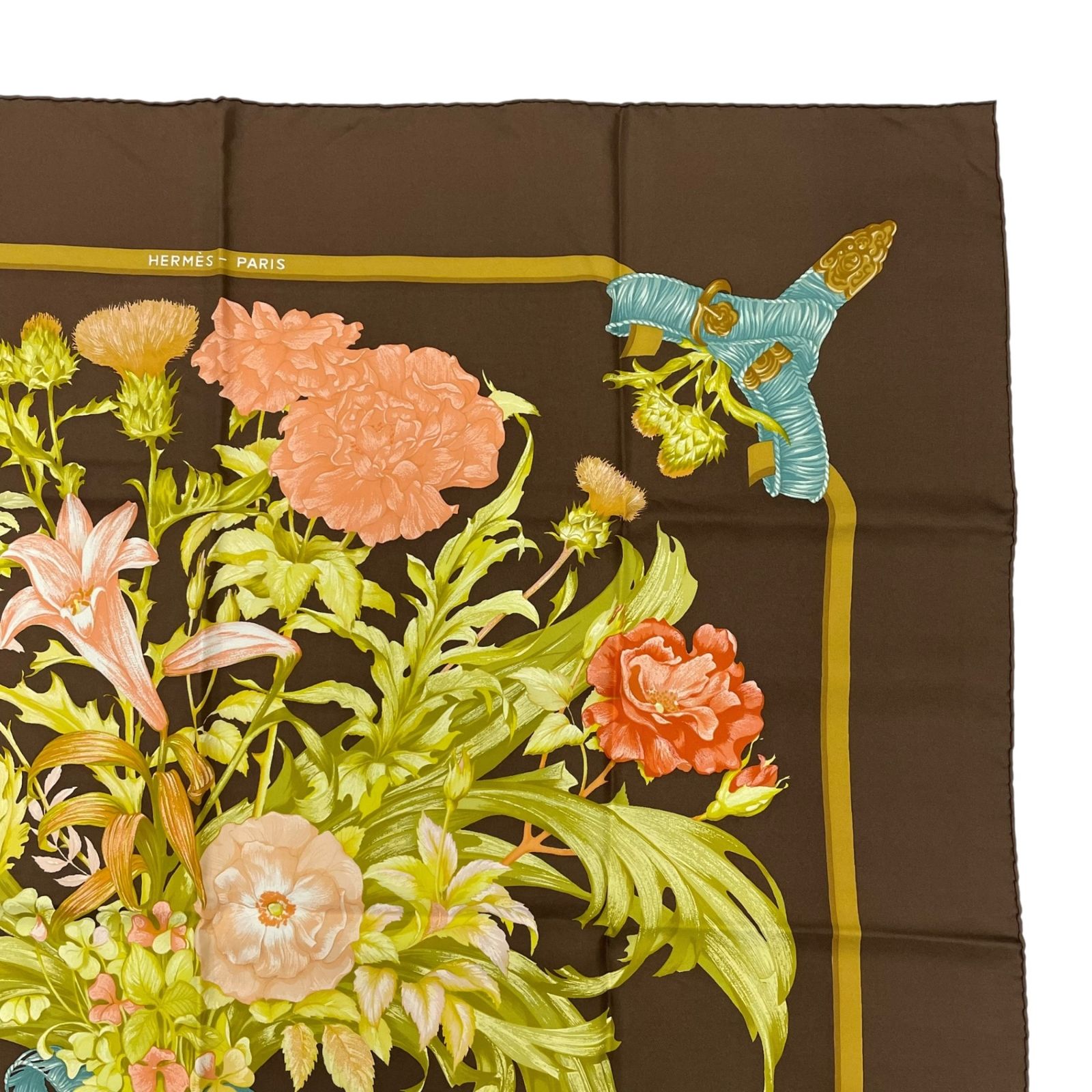 新品同様 HERMES エルメス スカーフ カレ90 シルク REGINA 女王陛下 