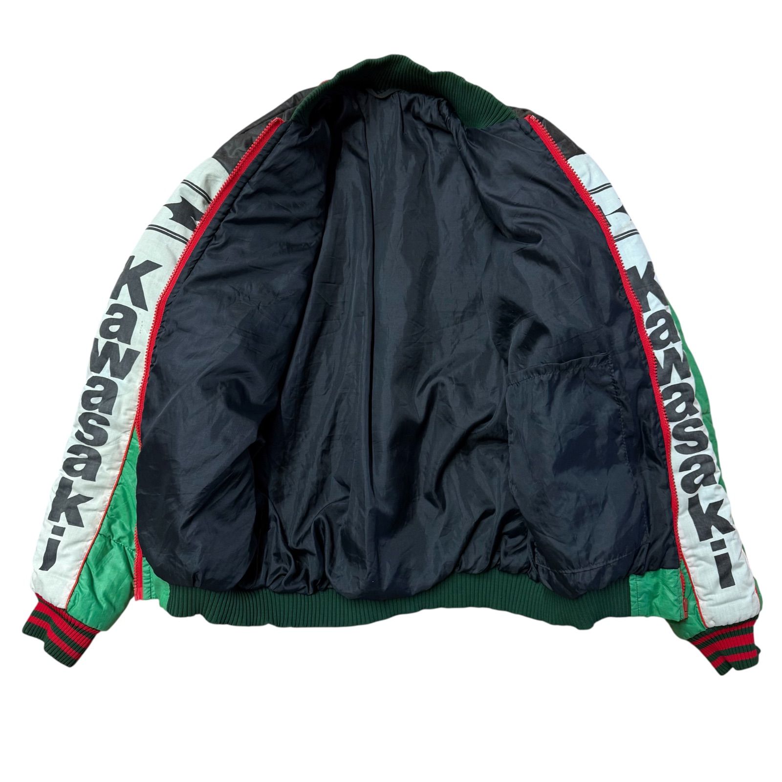 80s 90s 英国製 KAWASAKI カワサキ レーシング 中綿 ジャケット - メルカリ