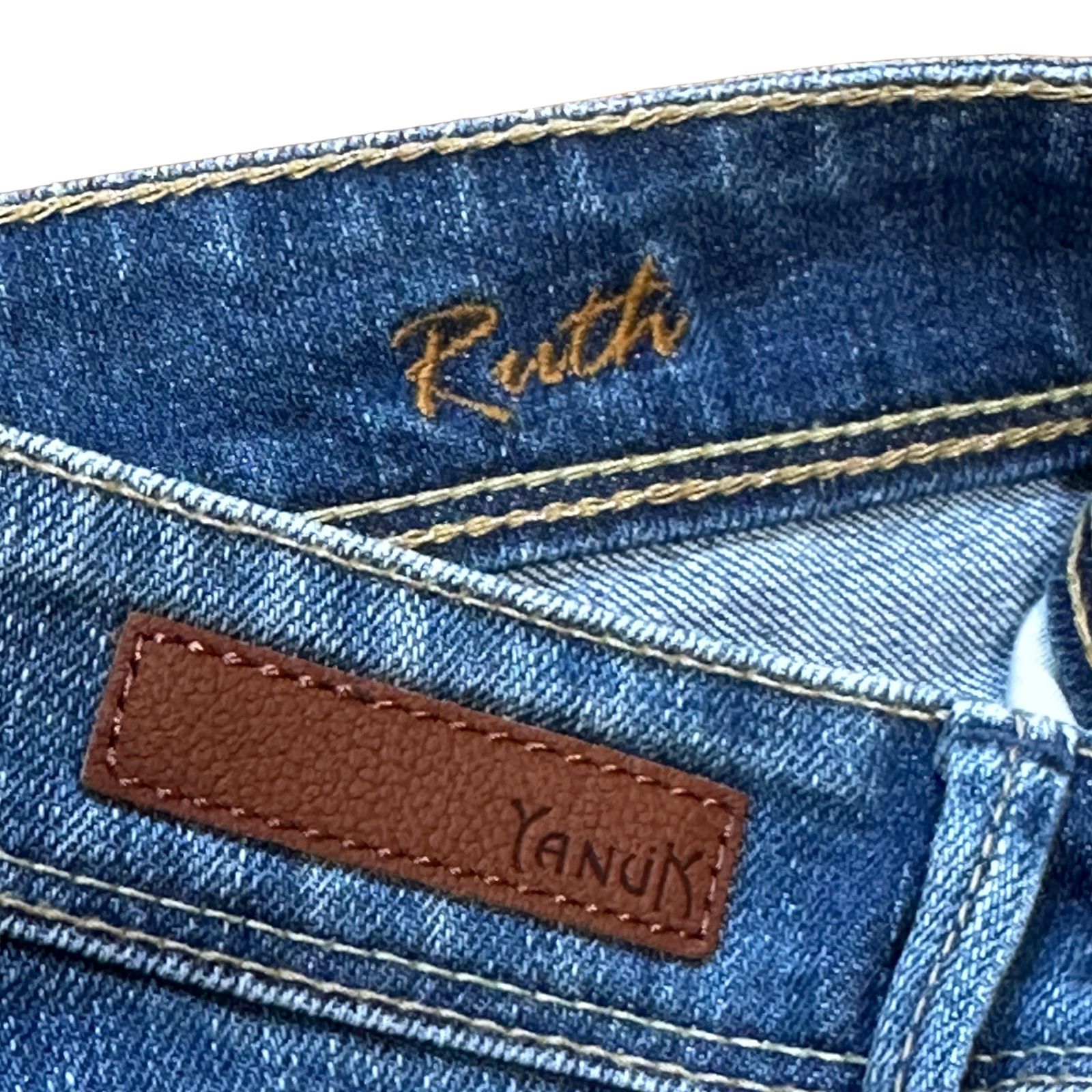 YANUK RUTH スリム テーパードデニム インディゴ サイズ22 レディース