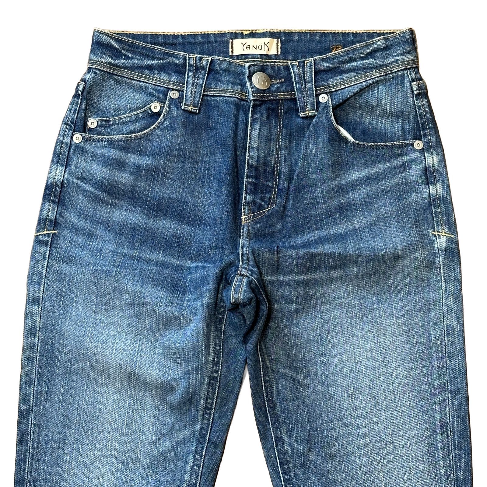 YANUK RUTH スリム テーパードデニム インディゴ サイズ22 レディース