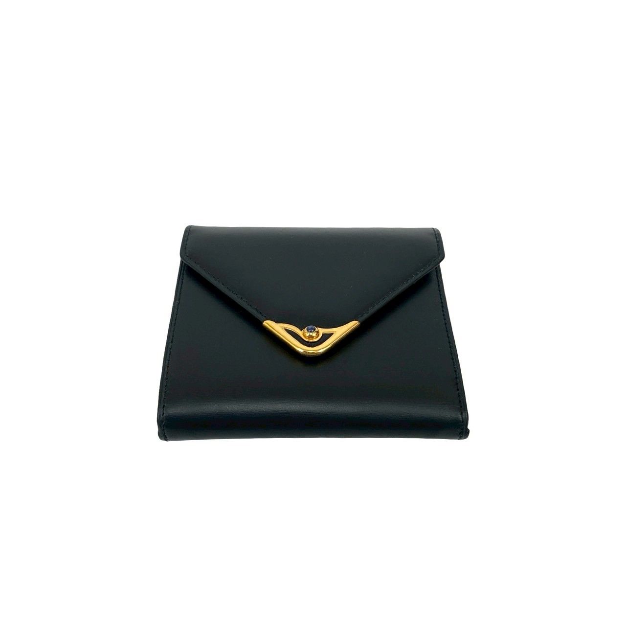 ☆Cartier☆ カルティエ メガネケース ネイビー レザー サファイアライン Cartier（カルティエ） 長財布 サファイアライン ネイビー メンズ