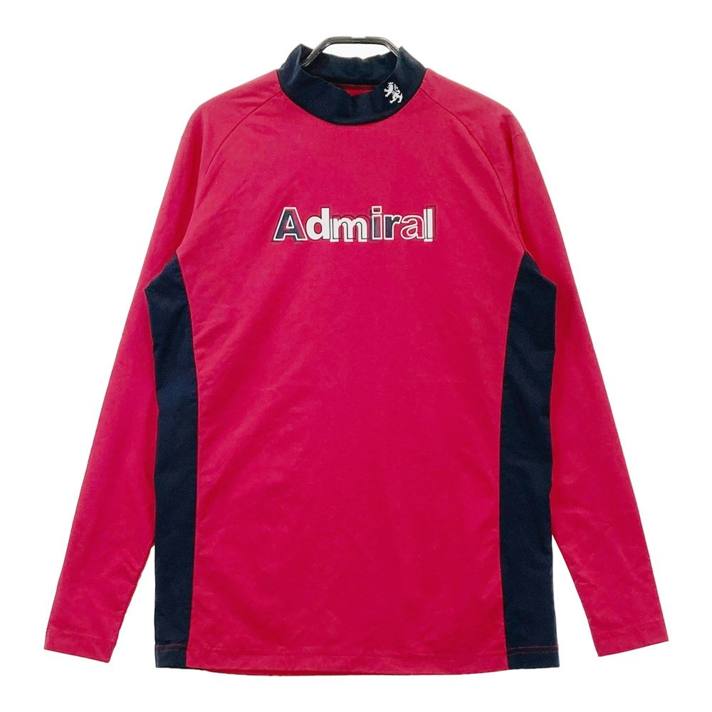 サイズ：M ADMIRAL アドミラル モックネック長袖Tシャツ レッド系
