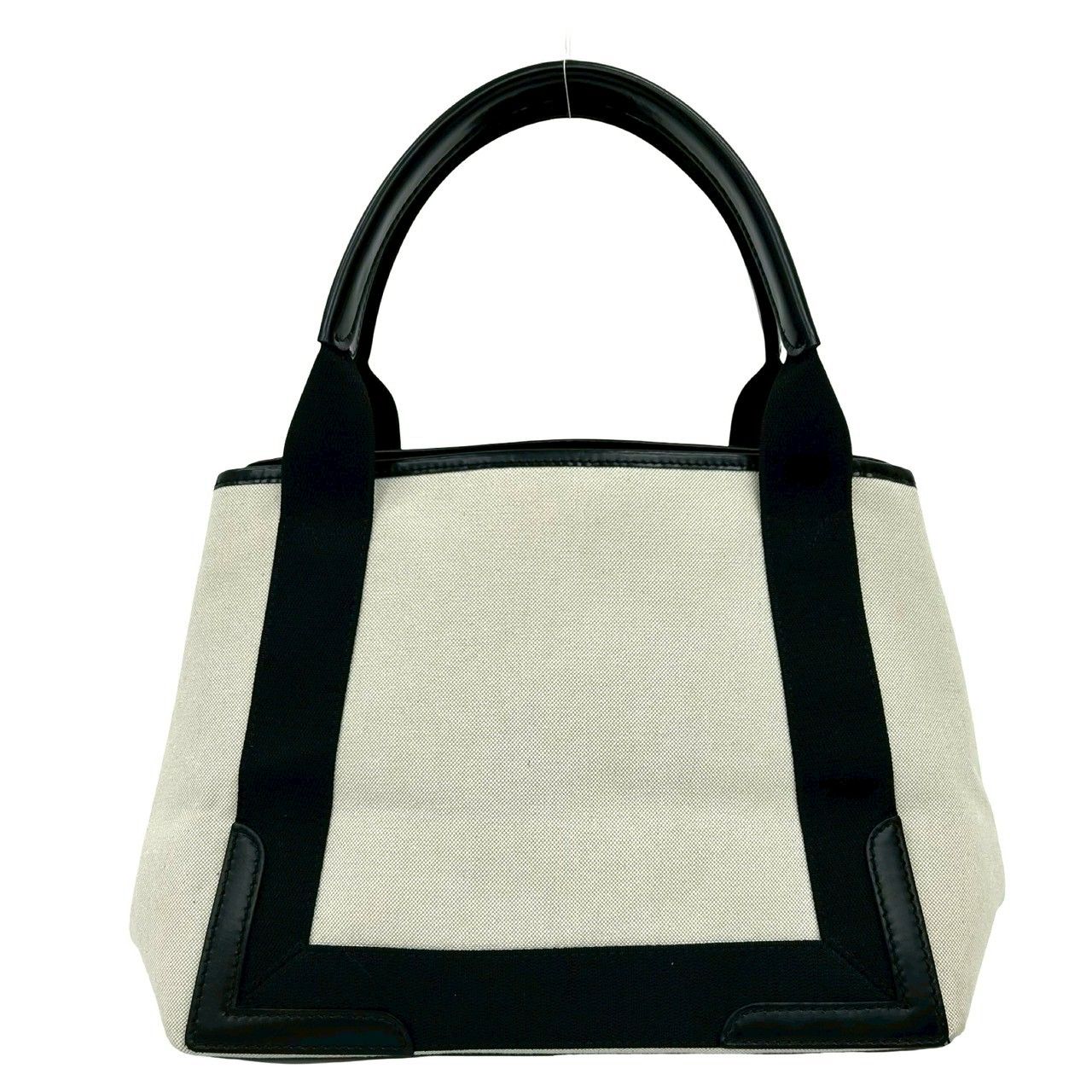 極 美品 BALENCIAGA バレンシアガ ネイビーカバス S ロゴ キャンバス