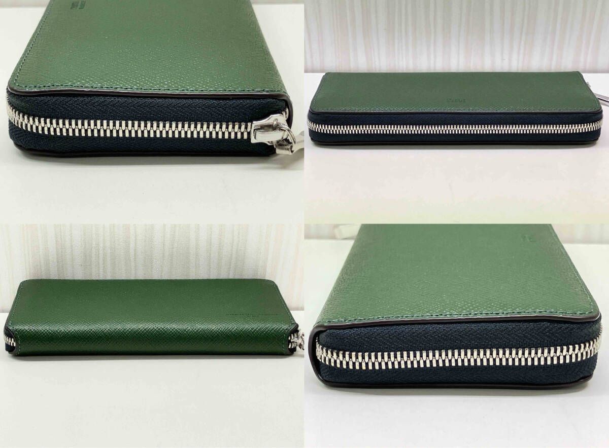 TAKEO KIKUCHI タケオキクチ ラウンドファスナー 長財布 グリーン