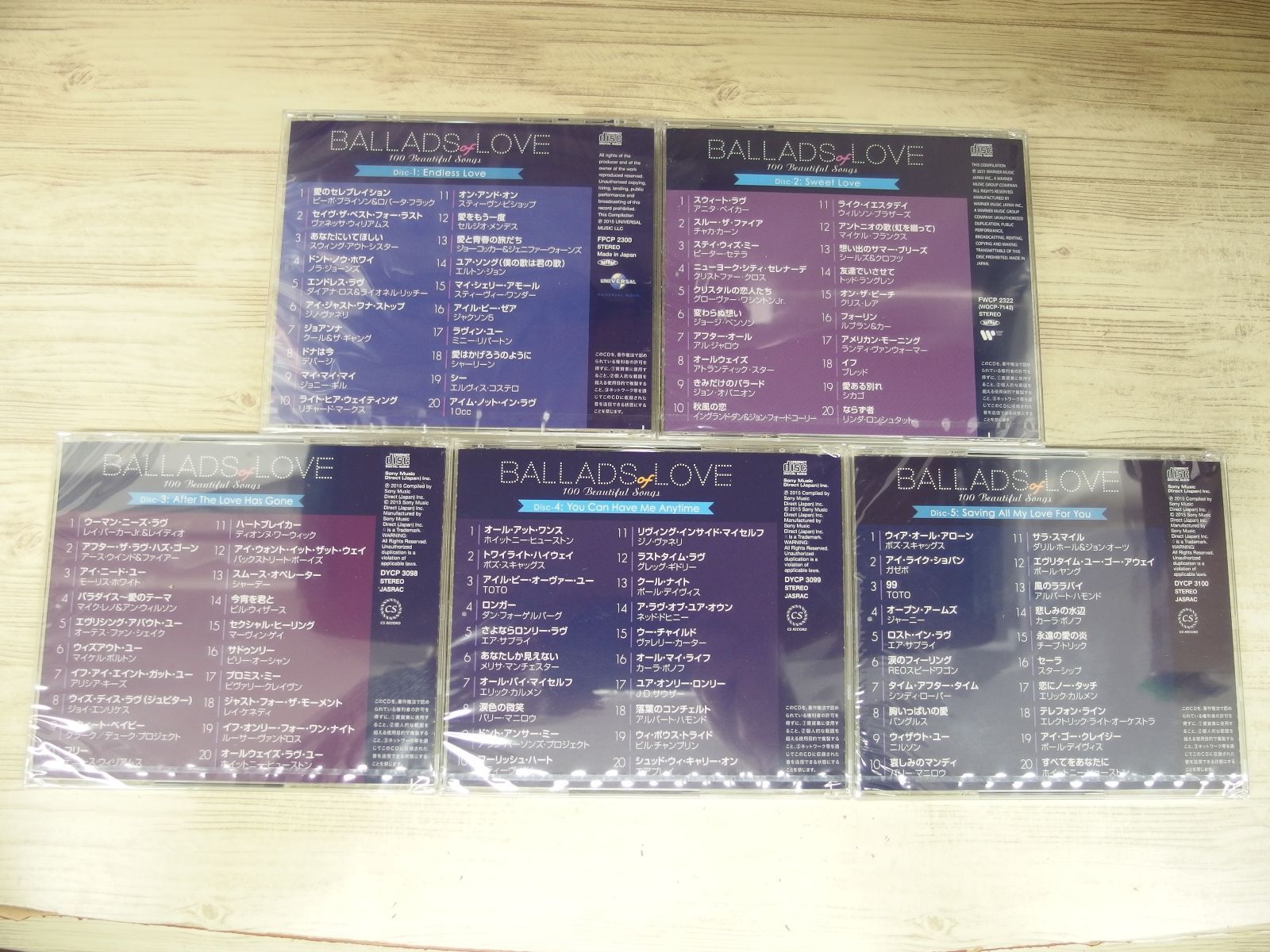  5 CD | BALLADS of LOVE～100 Beautiful Songs オムニバス 洋楽 CD