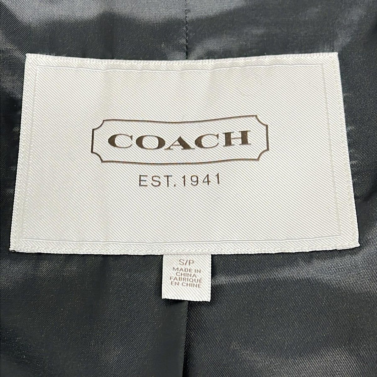 COACH(コーチ) コート サイズS/P S レディース美品 - ダークグレー×黒  