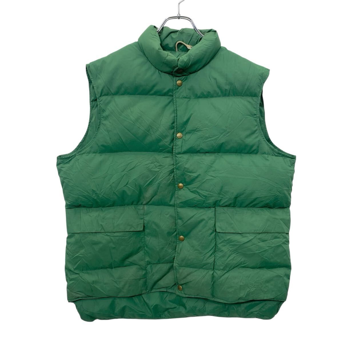 80s L.L.Bean ダウンベスト XL グリーン エルエルビーン グースダウン